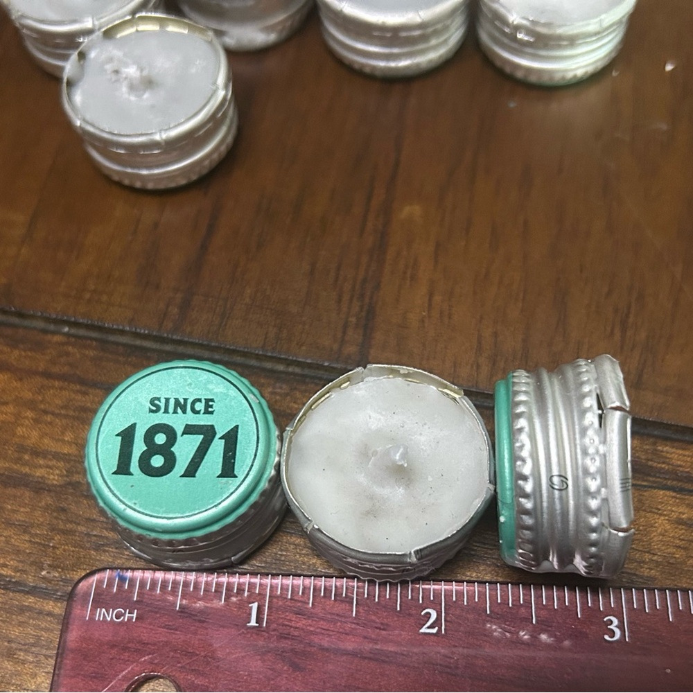 9 Handmade 1 inch Bottle Cap Candles